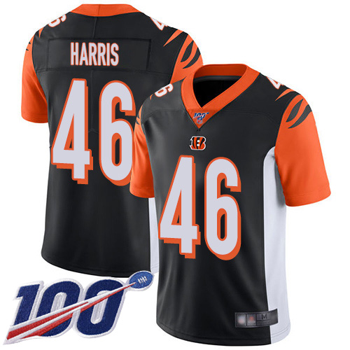 Cincinnati Bengals Limited Black Men Clark Harris Home Jersey NFL Footballl #46 100th Season Vapor Untouchable